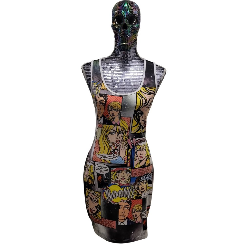 Comic Cosmic Tank Dress